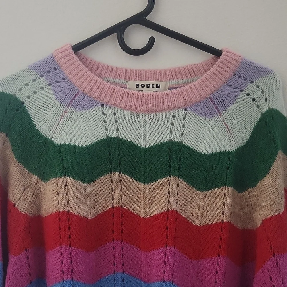 Boden Fluffy Wave Multicolored Sweater - Picture 5 of 8